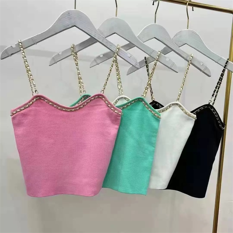 Women' knitwear and T-shirt 2022 Fashion suspender top Women' short T-shirt Sexy slim knit top Women' designer dress
Women' knitwear and T-shirt 2022 Fashion suspender top Women' short T-shirt Sexy slim knit top Women' designer dress