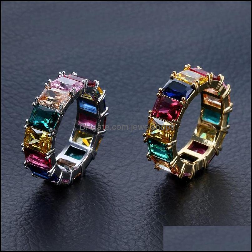 Mens Hip Hop Iced Out Rings Jewelry New Fashion Gold Rainbow Ring Colorf Diamond Drop Delivery 2021 With Side Stones Gezk1
Mens Hip Hop Iced Out Rings Jewelry New Fashion Gold Rainbow Ring Colorf Diamond Drop Delivery 2021 With Side Stones Gezk1