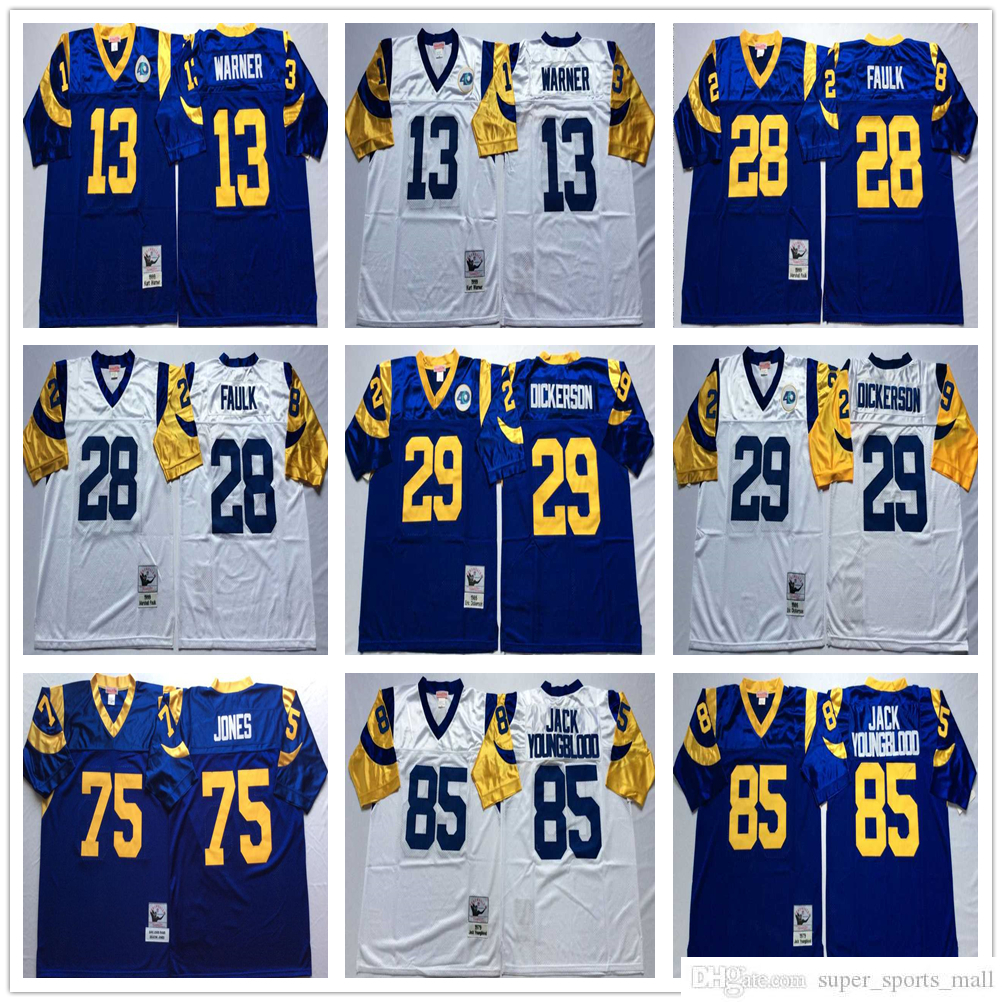 NCAA 75th Vintage Football 85 Jack Youngblood Jerseys Mitchell and Ness 28 Marshall Faulk 13 Kurt Warner 29 Eric Dickerson 75 Deacon Jones Jersey College Blue White, Same as picture
NCAA 75th Vintage Football 85 Jack Youngblood Jerseys Mitchell and Ness 28 Marshall Faulk 13 Kurt Warner 29 Eric Dickerson 75 Deacon Jones Jersey College Blue White, Same as picture
