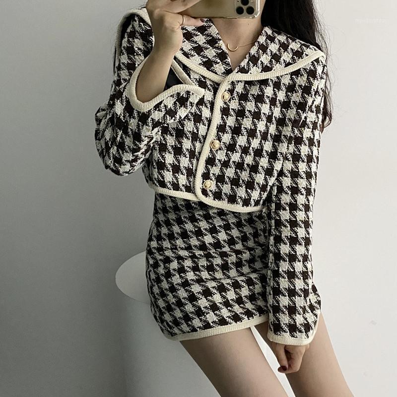Work Dresses 2022 Autumn Women Casual Two-Pieces Set Short Jacket Mini Skirt Sexy Sweet Elegant Female Office Lady Vintage Houndstooth, Coffee white
Work Dresses 2022 Autumn Women Casual Two-Pieces Set Short Jacket Mini Skirt Sexy Sweet Elegant Female Office Lady Vintage Houndstooth, Coffee white
