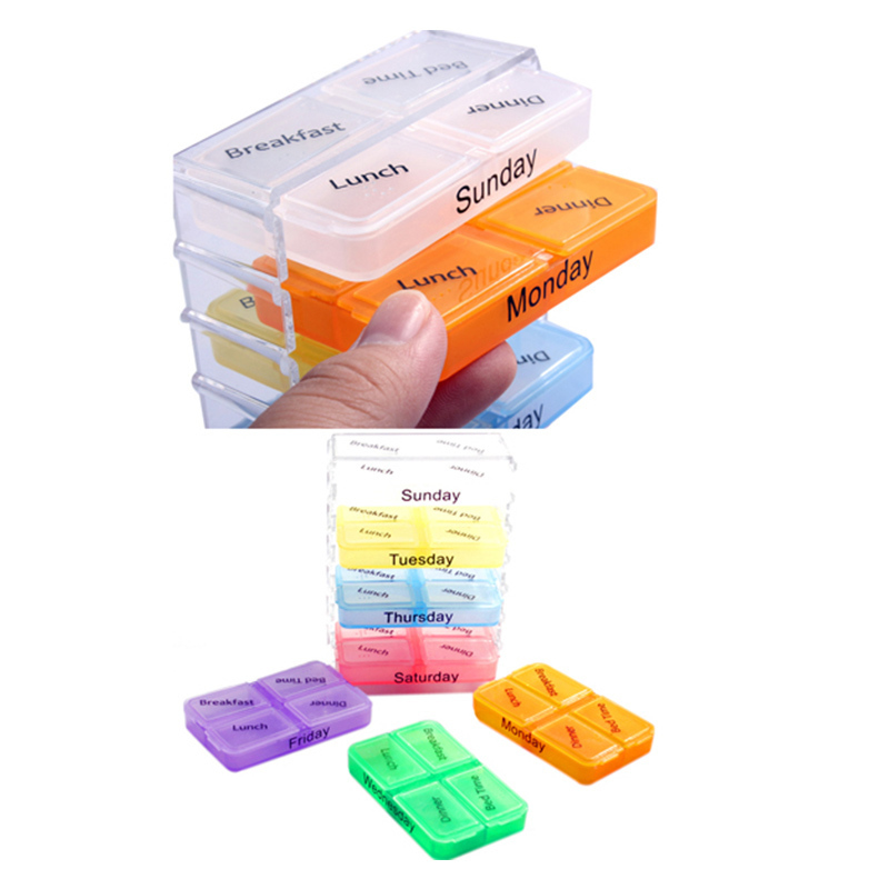 ly 7 Days Pill Case Tablet Sorter Medicine Weekly Storage Box Container Organizer 220711