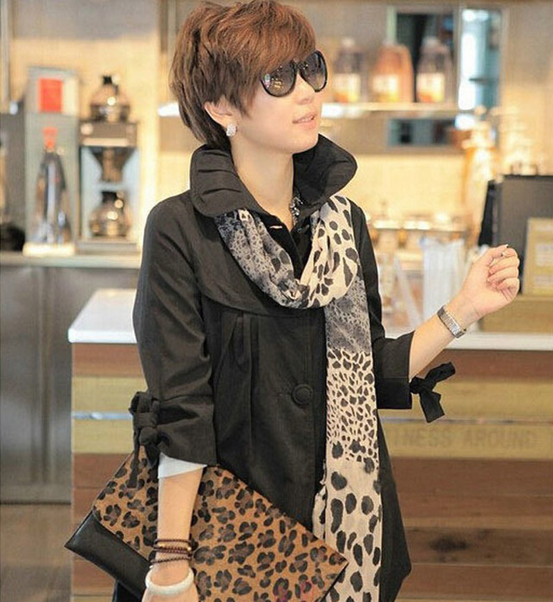 Women Chiffon Scarf 150 45cm thin style Scarfs Print Cat Star Leopard Shawls And Scarves Party gift 22009 220630