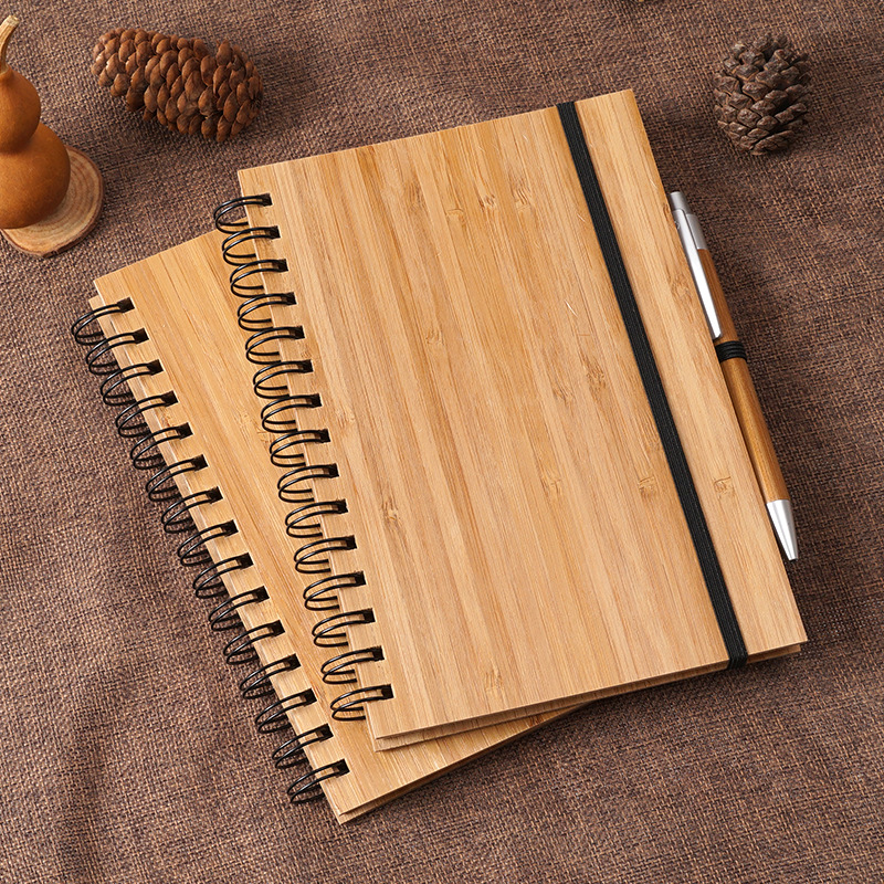Spiral Notebook Wood Bamboo Cover With Pen Student Environmental Notepads wholesale School Supplies 1294 D3
Spiral Notebook Wood Bamboo Cover With Pen Student Environmental Notepads wholesale School Supplies 1294 D3