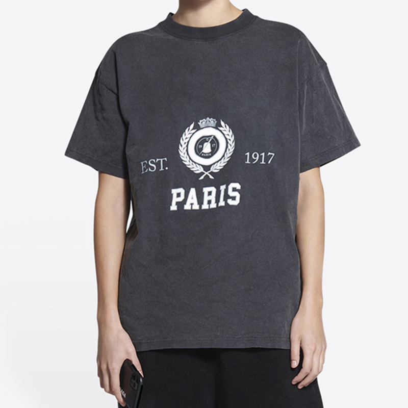 COLLEGE EST 1917 PARIS Printed Tee Fashion Man Women washed T-shirt Hip Hop summer oversize style FZTX564, Black
COLLEGE EST 1917 PARIS Printed Tee Fashion Man Women washed T-shirt Hip Hop summer oversize style FZTX564, Black