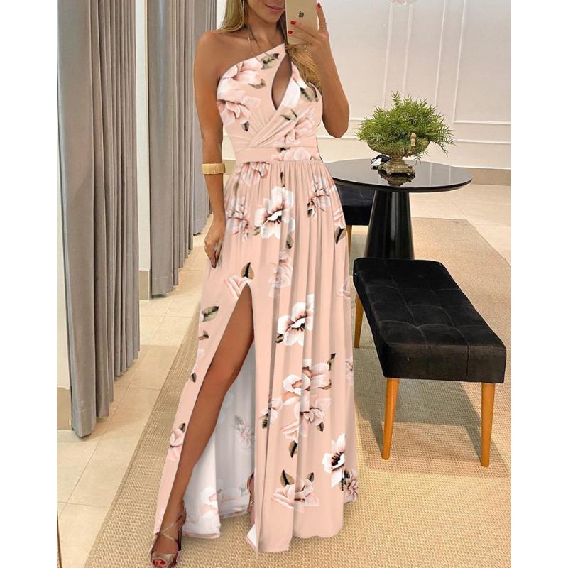 Casual Dresses Women Summer Pink Elegant Ruched Hollow Out Floral Print Cocktail Party Robe Female Vintage Sexy High Split Long Dress Vestid, Red
Casual Dresses Women Summer Pink Elegant Ruched Hollow Out Floral Print Cocktail Party Robe Female Vintage Sexy High Split Long Dress Vestid, Red