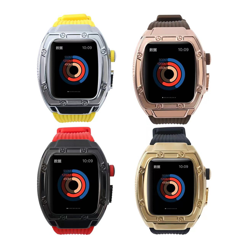 Premium Alloy Tough Armor Case+Silicone Band Wrist Strap AP MOD KIT For Apple Watch Series 7 6 5 4 SE iWatch 44mm 45mm, Silver case+red band
Premium Alloy Tough Armor Case+Silicone Band Wrist Strap AP MOD KIT For Apple Watch Series 7 6 5 4 SE iWatch 44mm 45mm, Silver case+red band