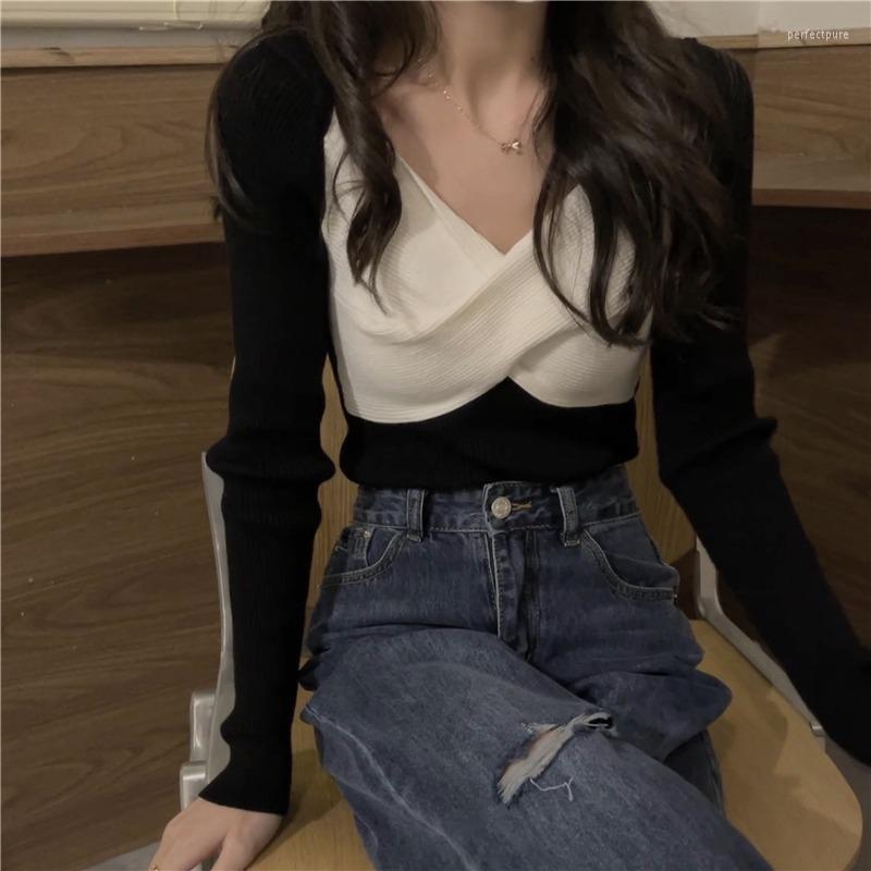 Women's Sweaters Autumn Temperament Knitted Top Women And Winter 2022 V-neck Slim Pullovers Chic Bottoming Cropped SweaterWomen's Perf22, Black
Women's Sweaters Autumn Temperament Knitted Top Women And Winter 2022 V-neck Slim Pullovers Chic Bottoming Cropped SweaterWomen's Perf22, Black