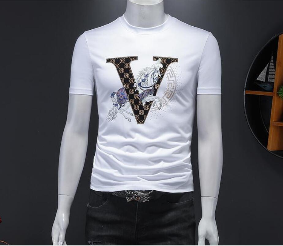 Men's Short Sleeve T-Shirt 2022 Summer New Daily Youth Cartoon Anime Round Neck Slim Fit Black Spot T-Shirt