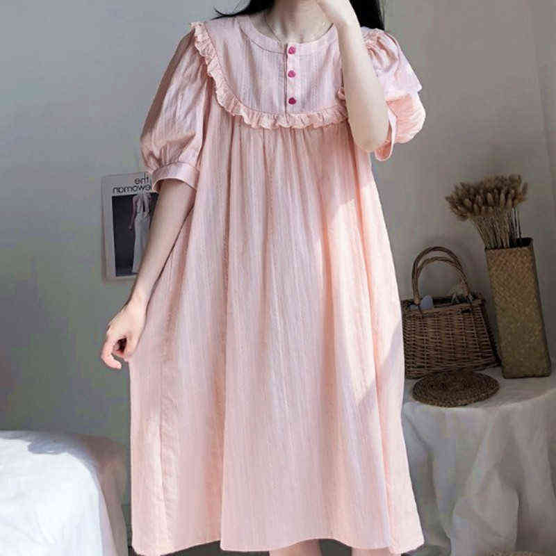 In Loose Nightdresses Women Short Sleeve Sweet Night Dress Casual Cotton Ladies Nightdress Summer Nightwear Princess Dresses J220730, Brown
In Loose Nightdresses Women Short Sleeve Sweet Night Dress Casual Cotton Ladies Nightdress Summer Nightwear Princess Dresses J220730, Brown