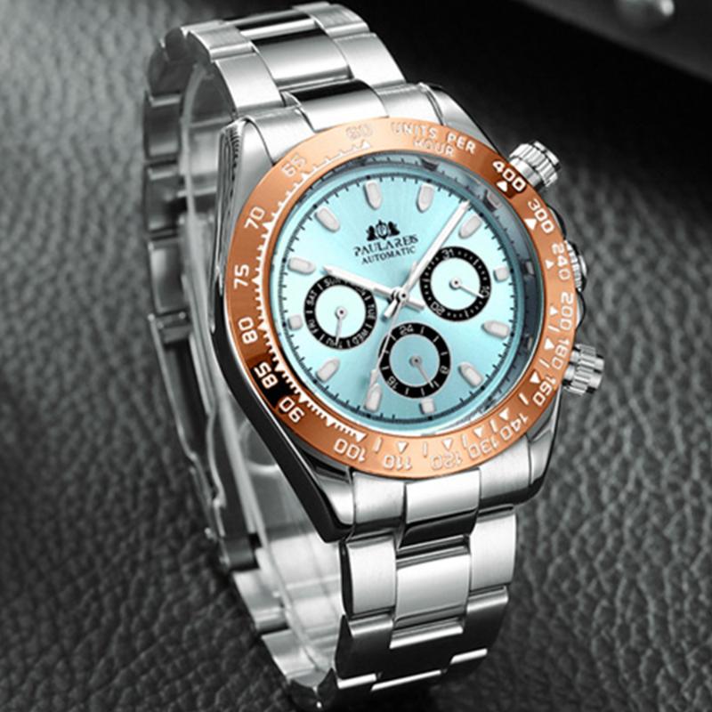 Wristwatches Luxury Automatic Mens Watches Top Business Full Stainless Steel Mechanical Watch Classic Silver Waterproof Sport Clocks, K10-12
Wristwatches Luxury Automatic Mens Watches Top Business Full Stainless Steel Mechanical Watch Classic Silver Waterproof Sport Clocks, K10-12