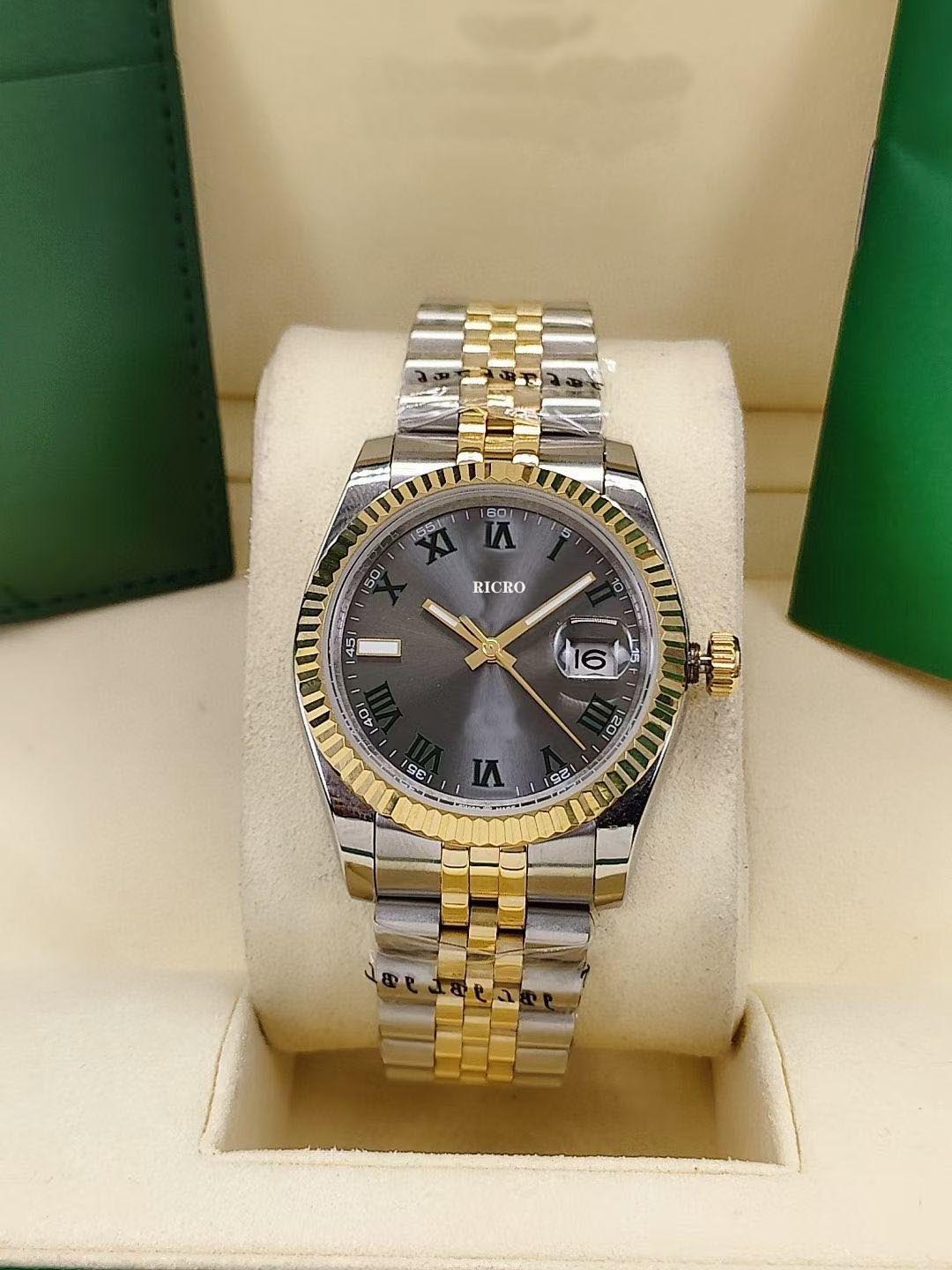 Men's Rose Gold Mechanical Watch All stainless steel Watchband Automatic movement 36mm Women's watch 41 fashion sports series, With sapphire glass
Men's Rose Gold Mechanical Watch All stainless steel Watchband Automatic movement 36mm Women's watch 41 fashion sports series, With sapphire glass