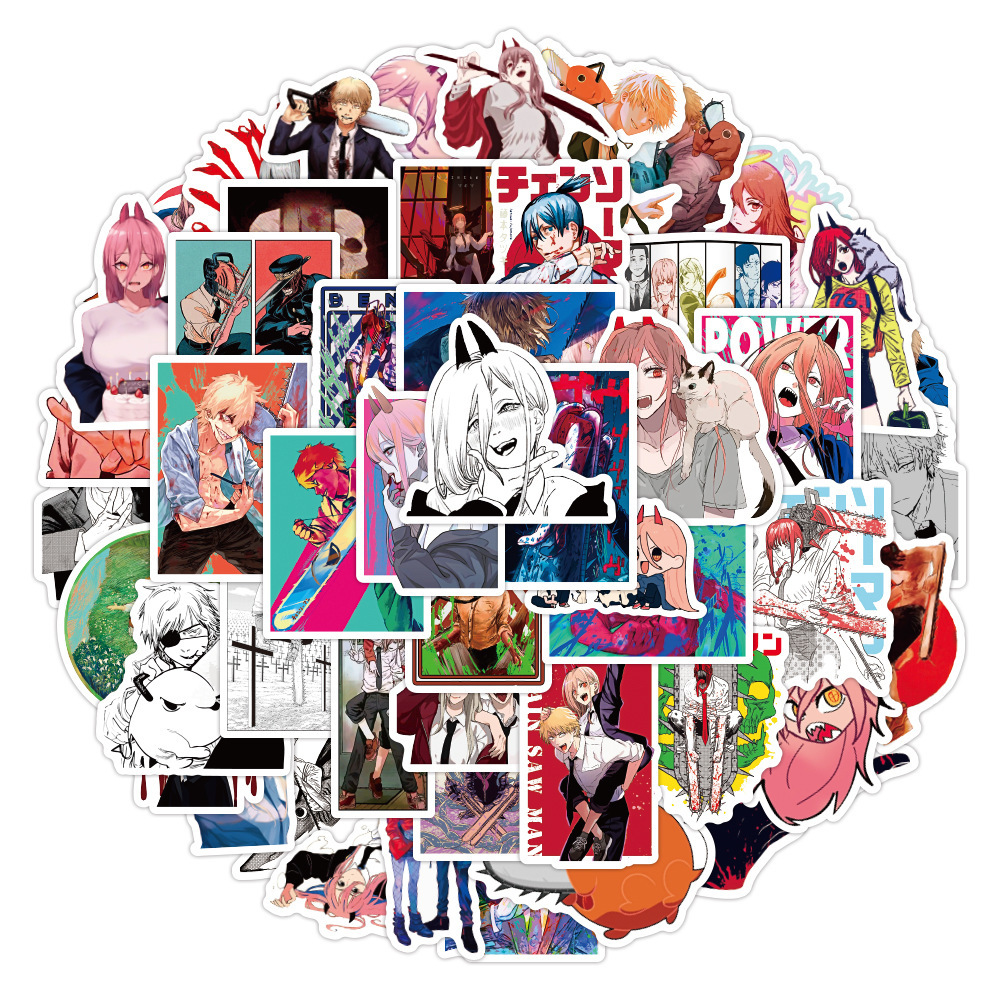 Waterproof sticker 50/100PCS Graffiti Chainsaw Man Anime Stickers for Laptop Luggage Phone Case Guitar Kids Cartoon Vinyl Decals Waterproof Toys Car stickers, 50 pieces
Waterproof sticker 50/100PCS Graffiti Chainsaw Man Anime Stickers for Laptop Luggage Phone Case Guitar Kids Cartoon Vinyl Decals Waterproof Toys Car stickers, 50 pieces