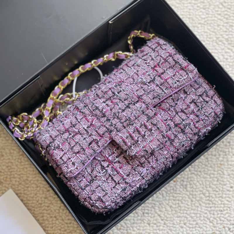 Mini Flap Ladies Designer Bags Purple Pink Corduroy French Handbags Designers Gold-Tone Metal Chain Hardware Splicing Multicolor Luxury Tote
Mini Flap Ladies Designer Bags Purple Pink Corduroy French Handbags Designers Gold-Tone Metal Chain Hardware Splicing Multicolor Luxury Tote