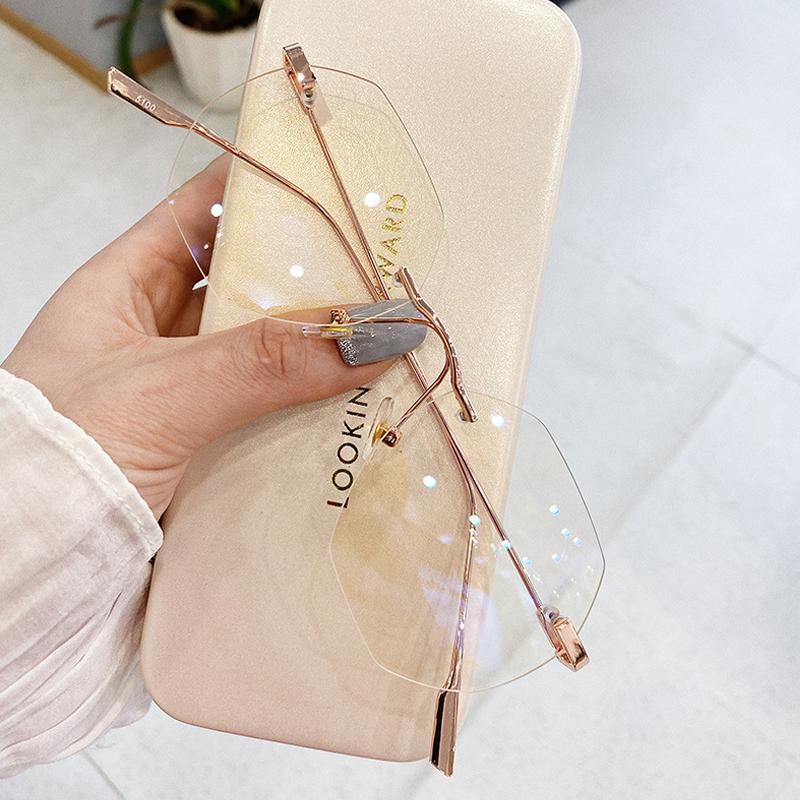 Fashion Sunglasses Frames Irregular Rimless Anti-blue Light Clear Glasses Frame For Women Vintage Gold Silver Computer Eyeglasses Men Alloy
Fashion Sunglasses Frames Irregular Rimless Anti-blue Light Clear Glasses Frame For Women Vintage Gold Silver Computer Eyeglasses Men Alloy