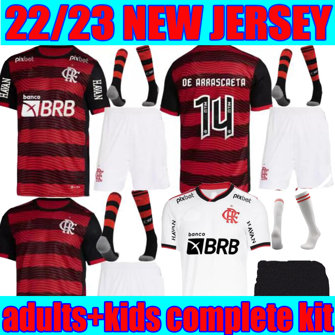CR Flamengo soccer jerseys fans player version Flamenco 22 23 David Luiz DIEGO E.RIBEIRO GABI football shirts Thiago PEDRO DE ARRASCAETA 2022 2023 adults+kids full kit, Image
CR Flamengo soccer jerseys fans player version Flamenco 22 23 David Luiz DIEGO E.RIBEIRO GABI football shirts Thiago PEDRO DE ARRASCAETA 2022 2023 adults+kids full kit, Image