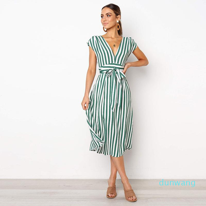 Casual Dresses Summer Women Dress Striped V Neck High Waist Elegant Ladies Knee Length Sexy Party Midi, Pink
Casual Dresses Summer Women Dress Striped V Neck High Waist Elegant Ladies Knee Length Sexy Party Midi, Pink