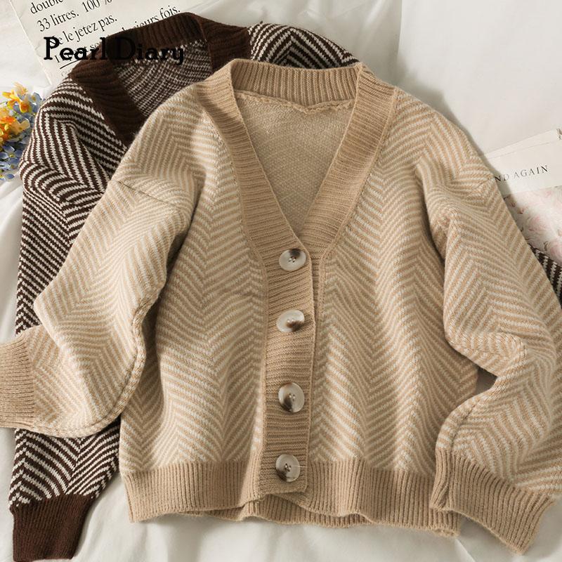 Women's Knits & Tees Pearl Diary Women Winter Sweaters V Neck Buttons Front Casual Cardigans England Style Office Lady Vintage Warm Sweater, White
Women's Knits & Tees Pearl Diary Women Winter Sweaters V Neck Buttons Front Casual Cardigans England Style Office Lady Vintage Warm Sweater, White