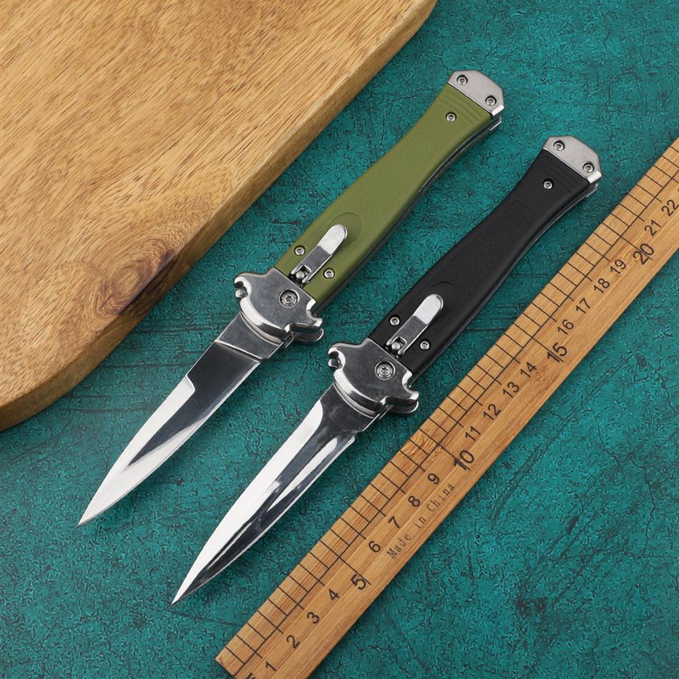 Mirror snake 440 blade automatic knife nylon wave fiber handle folding knife pocket outdoor knife double action tool215y
Mirror snake 440 blade automatic knife nylon wave fiber handle folding knife pocket outdoor knife double action tool215y