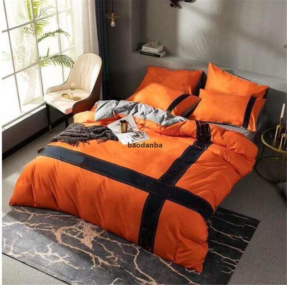 Casual King Size Designer Bedding Set Covers 4 Pcs Letter Printed Cotton Soft Comforter Duvet Cover Luxury Queen Bed Sheet With Pi3066017
