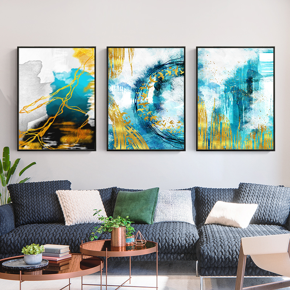 3panel Abstract Blue With Gold Canvas Printing And Poster Modern Wall Art For Living Room Decor Nordic Landscape Wall Painting
3panel Abstract Blue With Gold Canvas Printing And Poster Modern Wall Art For Living Room Decor Nordic Landscape Wall Painting