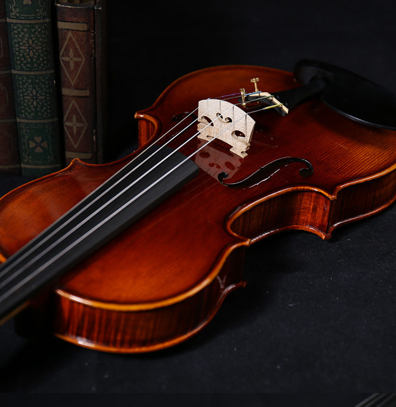 

Italian violin 4/4 full-size high-end hand-crafted playing-grade tiger-skin pattern adult children's violin musical instrument