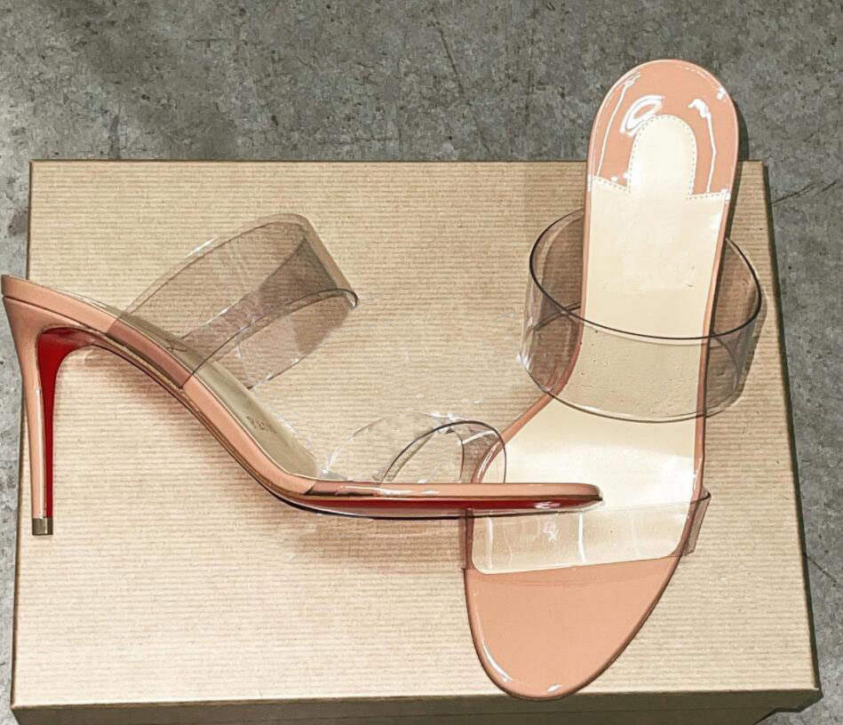 Luxury brands sandals for woman pop heel paris designer Reds Sole Sandal Just Nothing PVC strap slipper slide heels with box 35-43 red bott
Luxury brands sandals for woman pop heel paris designer Reds Sole Sandal Just Nothing PVC strap slipper slide heels with box 35-43 red bott