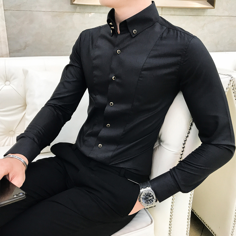 British Style Shirts for Men Fashion Clothing Summer Half Sleeve Casual Slim Fit camisas para hombre 3XL-M 220322