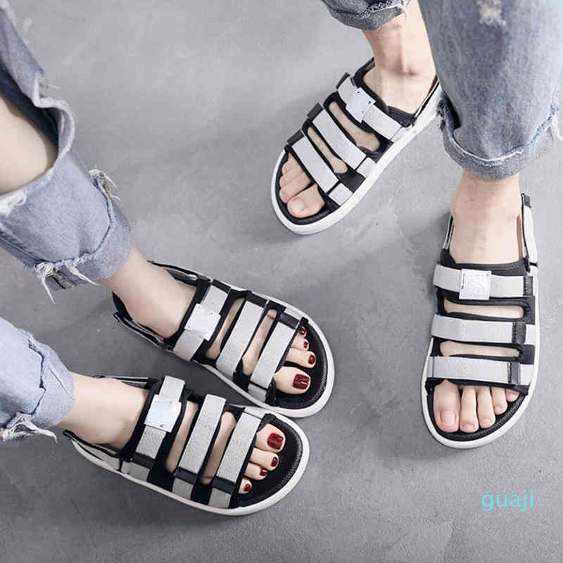 Korean three strip dual purpose beach slippers summer couple sandals women thick bottom net red leisure students wear, Red and white
Korean three strip dual purpose beach slippers summer couple sandals women thick bottom net red leisure students wear, Red and white