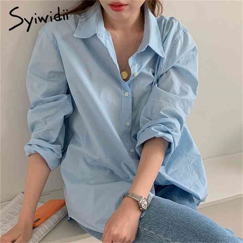 loose women shirts button ladies casual chic thin korean fashion clothing solid elegant blouses 210607, Blue
loose women shirts button ladies casual chic thin korean fashion clothing solid elegant blouses 210607, Blue