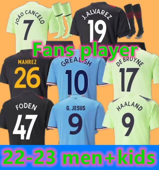 22 23 HAALAND ALVAREZ soccer jerseys 2022 2023 GREALISH FODEN MANs cities football shirt DE BRUYNE Agueroooo 93 20 third away BERNARDO MAHREZ RODRIGO men kids kits, Adult third player
22 23 HAALAND ALVAREZ soccer jerseys 2022 2023 GREALISH FODEN MANs cities football shirt DE BRUYNE Agueroooo 93 20 third away BERNARDO MAHREZ RODRIGO men kids kits, Adult third player