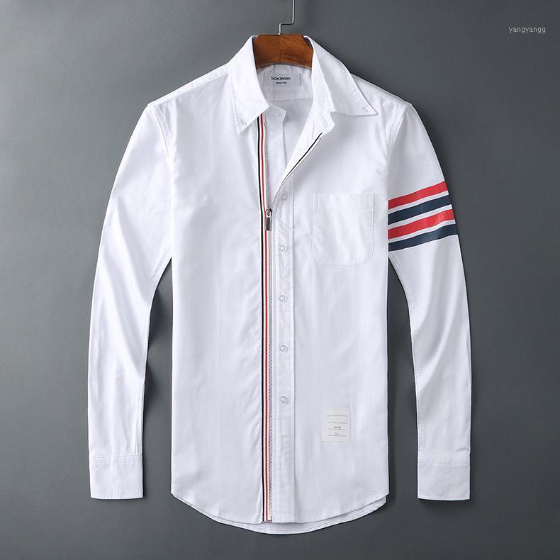 Fashion Brand Shirts Men Slim White Long Sleeve Casual Shirt Turn Down Collar Oxford Zipper Solid Men' Clothing
Fashion Brand Shirts Men Slim White Long Sleeve Casual Shirt Turn Down Collar Oxford Zipper Solid Men' Clothing