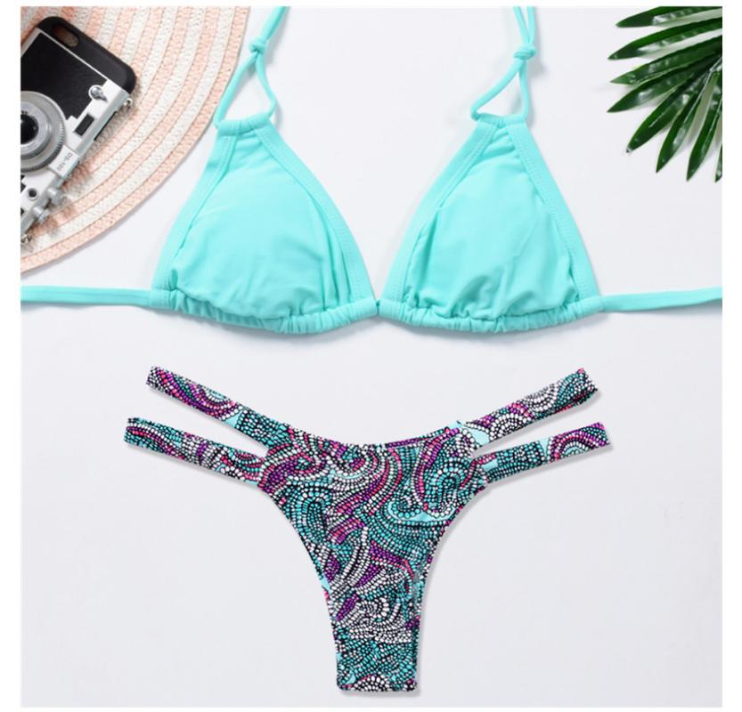 Women' Swimwear Sexy Swimsuit Solid Small Floral Prints Bikini Women Set Split Brazilian Bikinis
Women' Swimwear Sexy Swimsuit Solid Small Floral Prints Bikini Women Set Split Brazilian Bikinis