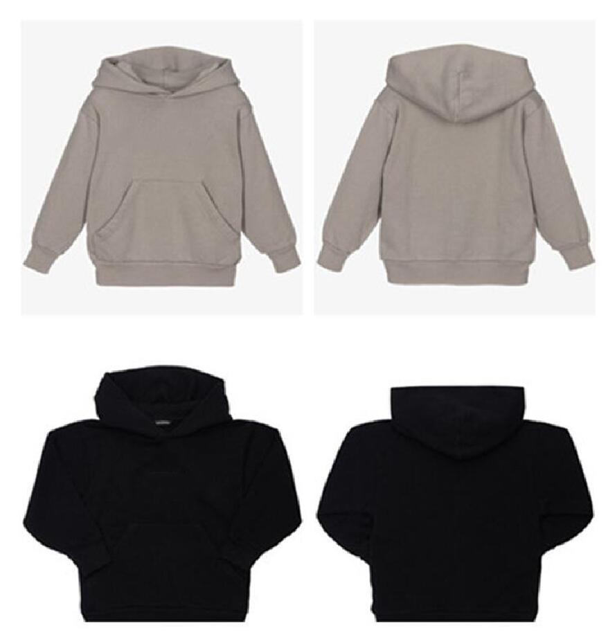 Kids Sweatshirts Boys Girls Hoodies Loose Letters Wave Printed Streetwear Hiphop Pullover Tops Children Casual Sweatshirts Baby Clothing Black Gray