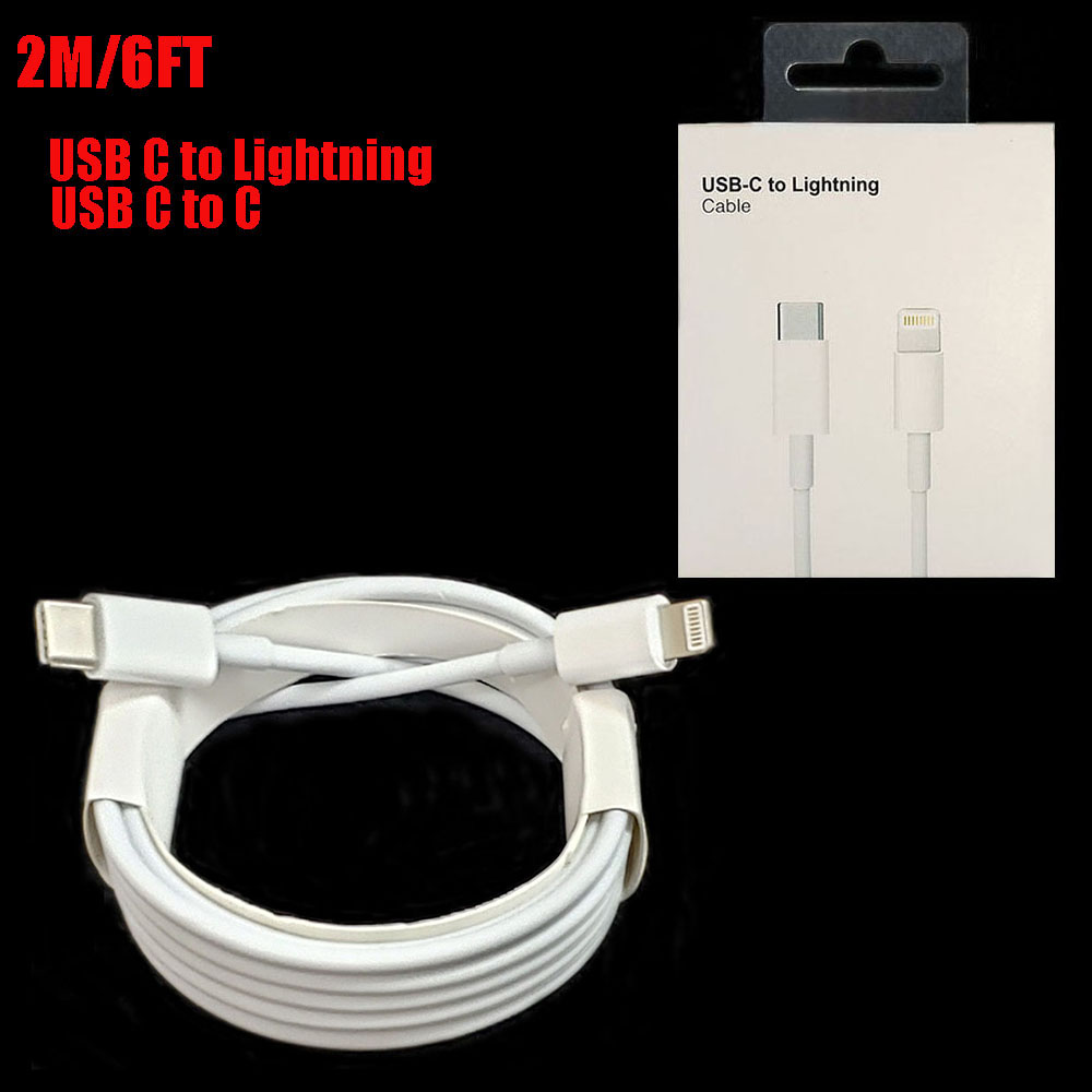 OEM Quality 2m 6FT 1m 3FT PD 20W 18W 12W USB Type C to Lightning Cables Super Fast Charging Quick iPhone Charger Cords iPhone Cable Cord for iPhone X Plus 11 12 13 14 Pro Max, Without retail box
OEM Quality 2m 6FT 1m 3FT PD 20W 18W 12W USB Type C to Lightning Cables Super Fast Charging Quick iPhone Charger Cords iPhone Cable Cord for iPhone X Plus 11 12 13 14 Pro Max, Without retail box