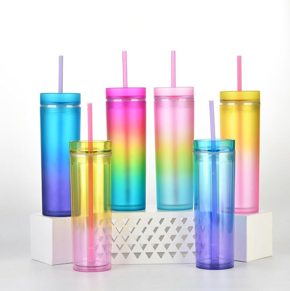 Wholesale Sippy Cup 16oz Gradient Acrylic Tumbler Double Wall Plastic Water Bottle Tumbler Drinking Cup sxmy31, Mixed color
Wholesale Sippy Cup 16oz Gradient Acrylic Tumbler Double Wall Plastic Water Bottle Tumbler Drinking Cup sxmy31, Mixed color
