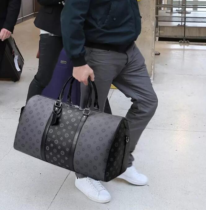 2022 duffel mens PU Leather designer bag travel clutch on luggage bag men basketball totes 55 50 pvc clear handbag duffle bags