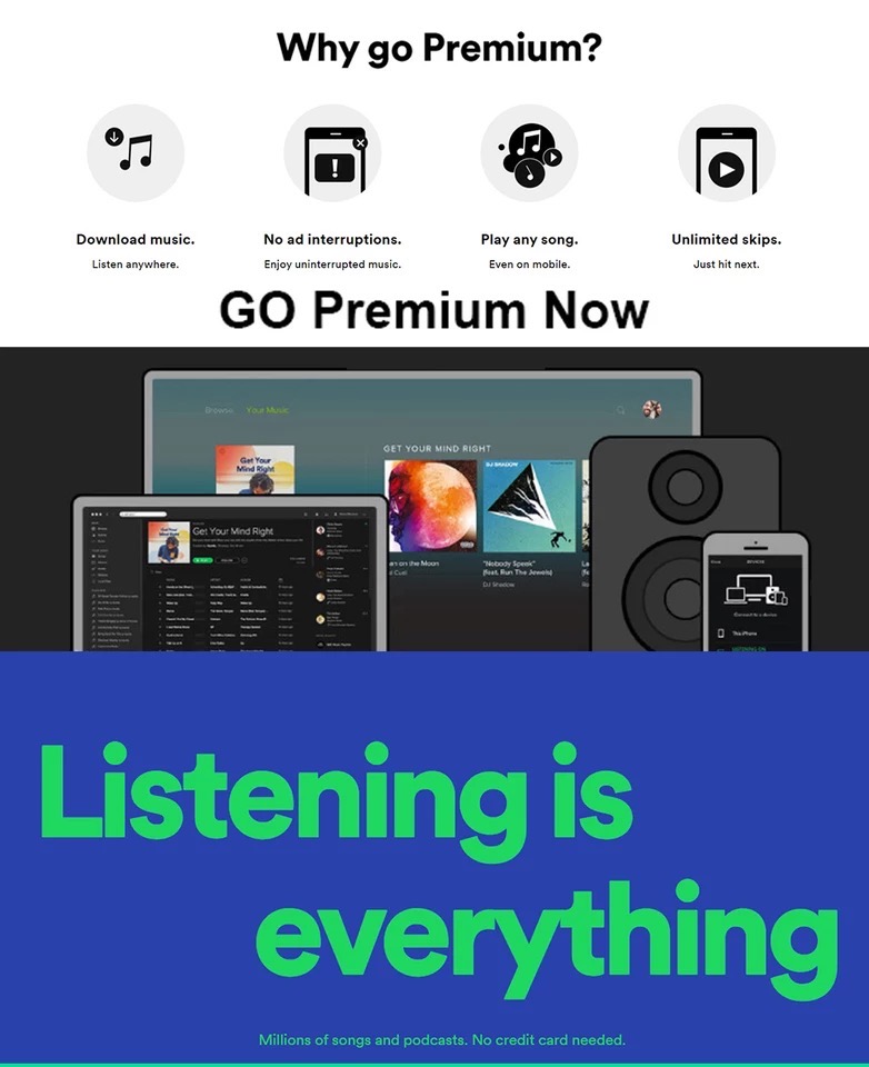 Spotify 12 Months Naifee Joy Works On Theatre Android IOS Mac PC Smart TV WIFI Speaker Region Free
Spotify 12 Months Naifee Joy Works On Theatre Android IOS Mac PC Smart TV WIFI Speaker Region Free