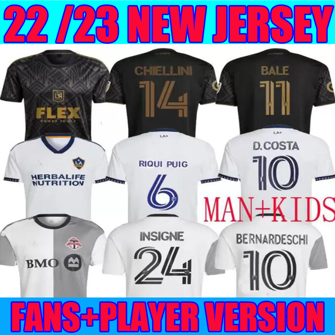 2022 MLS Chiellini 14 LAFC soccer jerseys LA GALAXY RIQUI PUIG Toronto FC PLAYER INSIGNE ACOSTA kids Los Angeles BALE 11 jersey football shirts Bernardeschi 10, Lafc white man
2022 MLS Chiellini 14 LAFC soccer jerseys LA GALAXY RIQUI PUIG Toronto FC PLAYER INSIGNE ACOSTA kids Los Angeles BALE 11 jersey football shirts Bernardeschi 10, Lafc white man