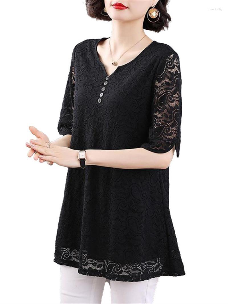 Women's Blouses & Shirts Women Spring Summer Lady Fashion Casual Half Sleeve O-Neck Collar Lace Embroidery Blusas Tops WY0648Women's Chee22, Black
Women's Blouses & Shirts Women Spring Summer Lady Fashion Casual Half Sleeve O-Neck Collar Lace Embroidery Blusas Tops WY0648Women's Chee22, Black