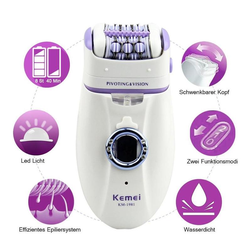 3in1 women epilator electric female face hair removal lady shaver bikini trimmer body depilatory leg rechargeable depilation 220323