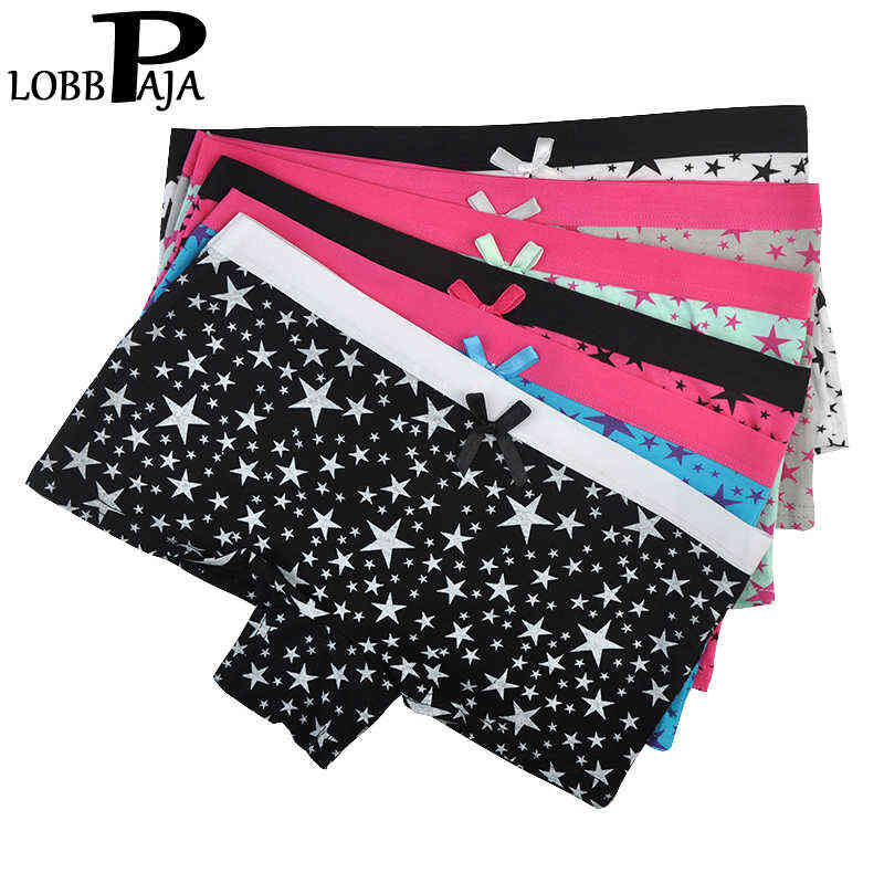 LOBBPAJA Lot 6 pcs Women Underwear Cotton Panties Low Rise Boxers Shorts Boyshort Stars Print Girls Ladies Knickers for Women T220810, Multi
LOBBPAJA Lot 6 pcs Women Underwear Cotton Panties Low Rise Boxers Shorts Boyshort Stars Print Girls Ladies Knickers for Women T220810, Multi