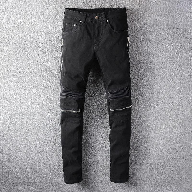 Men's Jeans Fashion Streetwear Men Black High Quality Slim Fit Spliced Designer Patchwork Ripped Denim Trousers Hip Hop Biker PantsMen's
Men's Jeans Fashion Streetwear Men Black High Quality Slim Fit Spliced Designer Patchwork Ripped Denim Trousers Hip Hop Biker PantsMen's