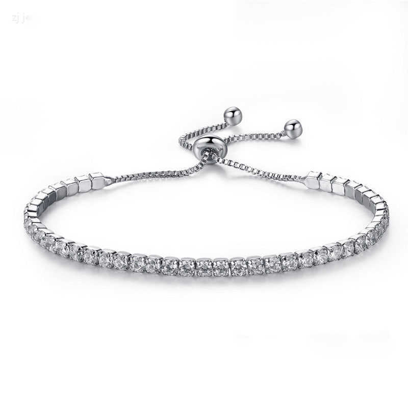 Silver Plated Bracelets Full Diamond Crystal Chain Fit pandora Rhinestone Bangle Bracelet Women Female Gift BR002
Silver Plated Bracelets Full Diamond Crystal Chain Fit pandora Rhinestone Bangle Bracelet Women Female Gift BR002