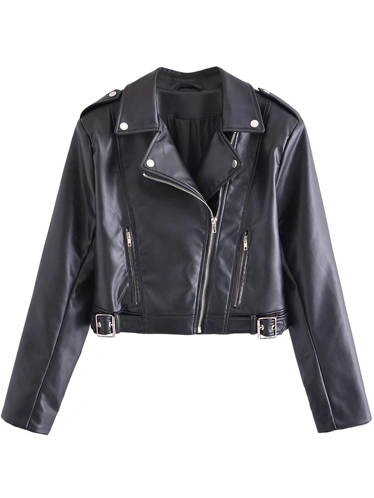 Women's Jackets 2022 Fashion Women Crop Faux Leather Moto Biker Jacket Coat Vintage Long Sleeve Zip-up Female Outerwear Chic TopWomen's, Black
Women's Jackets 2022 Fashion Women Crop Faux Leather Moto Biker Jacket Coat Vintage Long Sleeve Zip-up Female Outerwear Chic TopWomen's, Black