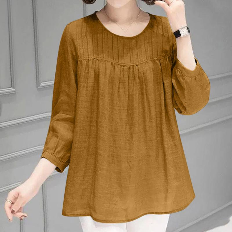 Women's Blouses & Shirts Women Casual Print Round Neck Cropped Sleeve Shirt Fold Blouse Loose Tunic Top Poplin WomenWomen's, Green
Women's Blouses & Shirts Women Casual Print Round Neck Cropped Sleeve Shirt Fold Blouse Loose Tunic Top Poplin WomenWomen's, Green