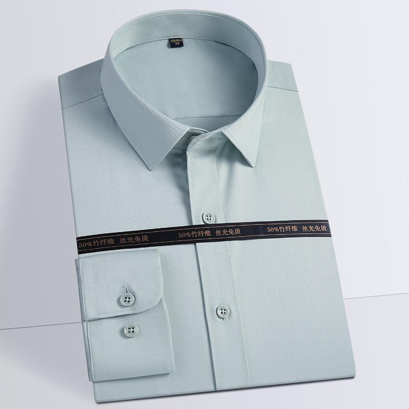 Men's Dress Shirts Men's Classic Long Sleeve Silky Bamboo-fiber Shirt Pocketless Regular-fit Comfortable Soft Stretchy Non-Iron Solid Sh, Light blue
Men's Dress Shirts Men's Classic Long Sleeve Silky Bamboo-fiber Shirt Pocketless Regular-fit Comfortable Soft Stretchy Non-Iron Solid Sh, Light blue