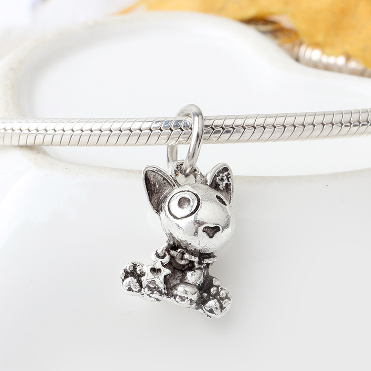 Popular High Quality 925 Sterling Silver Silver Pet Dog DIY Charm Bead Bracelet Necklace Making Women Men Jewelry Pendant Gifts