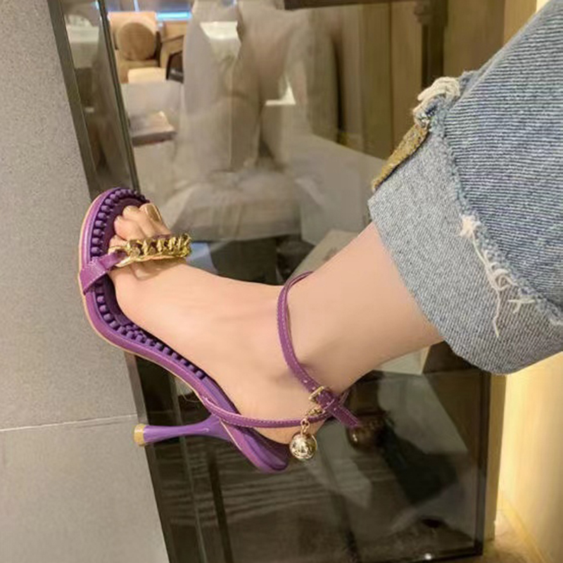 High Quality Womens Massage Fingerboard High-Heeled Sandals Women Wear 2022 Metal Chain Small Golden Ball One-Sided Belt High Heels, Color 5
High Quality Womens Massage Fingerboard High-Heeled Sandals Women Wear 2022 Metal Chain Small Golden Ball One-Sided Belt High Heels, Color 5