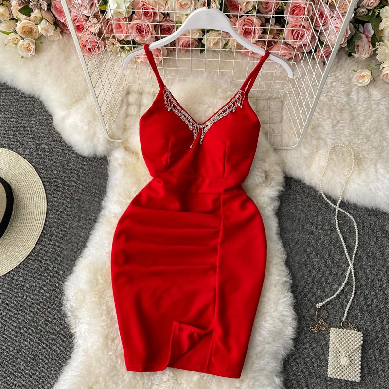 Casual Dresses Sexy Rhinestone Tassels Mini Party Dress Women Summer Spaghetti Strap V-neck Sleeveless Backless Slim Fit Night Club Outfits, Black
Casual Dresses Sexy Rhinestone Tassels Mini Party Dress Women Summer Spaghetti Strap V-neck Sleeveless Backless Slim Fit Night Club Outfits, Black