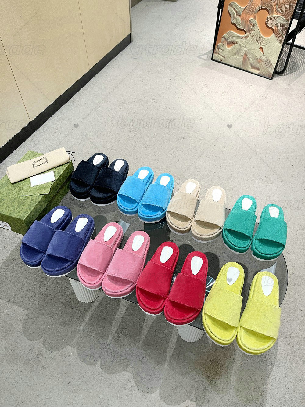 Newest ANGELINA Platform Slide Sandal Womens Classic Velvet Fabric Slip-On Slippers Ladies Designer Luxury Black Pink Green Brown Slides Flip Flops
Newest ANGELINA Platform Slide Sandal Womens Classic Velvet Fabric Slip-On Slippers Ladies Designer Luxury Black Pink Green Brown Slides Flip Flops